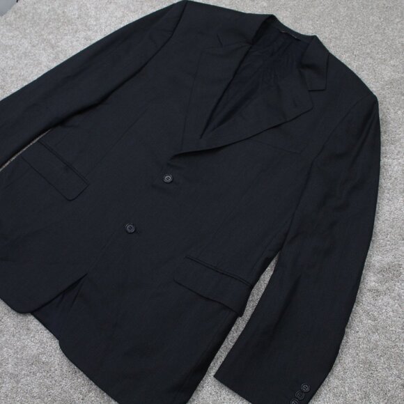 CANALI Proposta Blazer Mens US 42R UK 52R Black Pinstripe Wool Sports Jacket - Picture 3 of 16